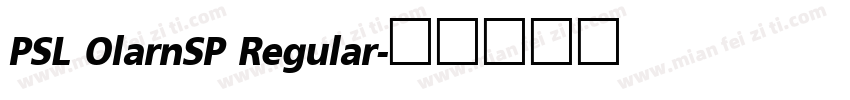 PSL OlarnSP Regular字体转换